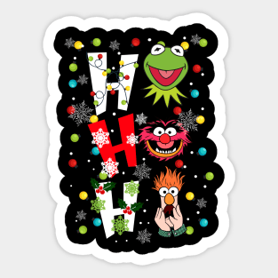 Funny Xmas Muppet Ho Ho Ho Christmas Sticker